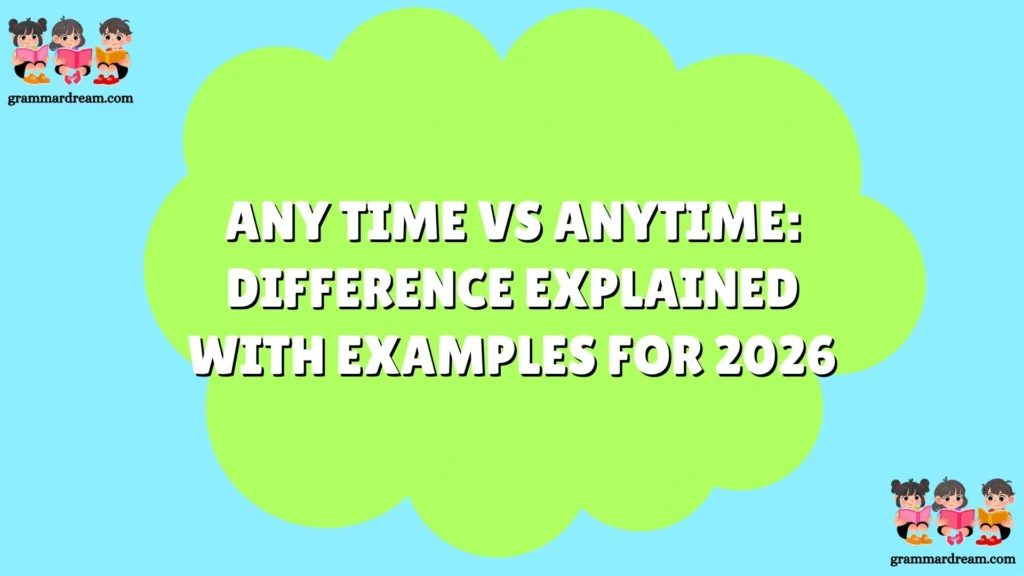 Any Time vs Anytime