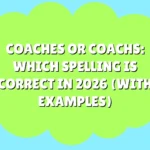 Coaches or Coachs