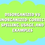 Disorganized vs Unorganized