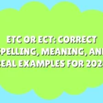 Etc or Ect