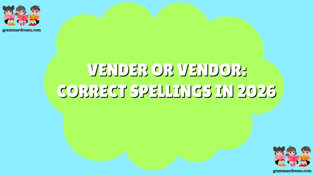 Vender or Vendor