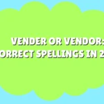 Vender or Vendor