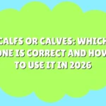 Calfs or Calves
