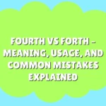 Fourth vs Forth