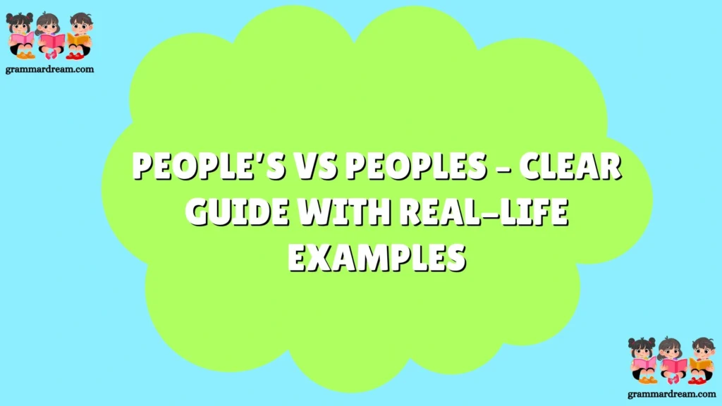 People’s vs Peoples