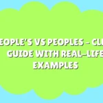 People’s vs Peoples