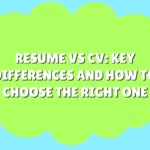 Resume vs CV