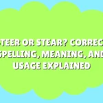 Steer or Stear