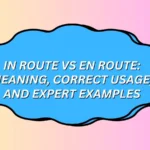 In Route vs En Route