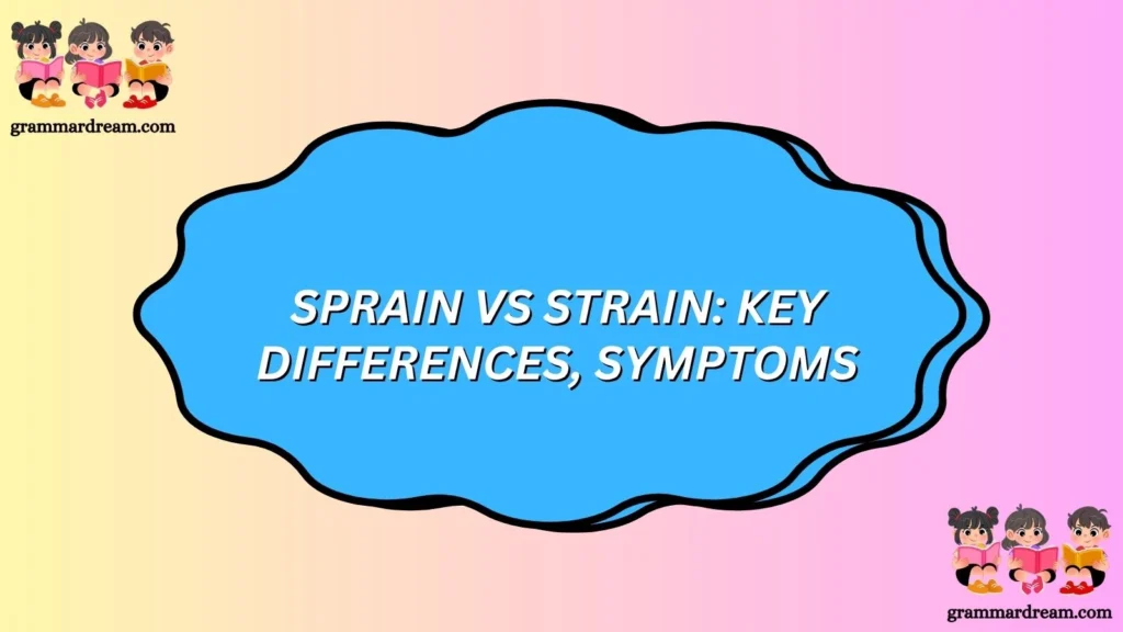 Sprain vs Strain